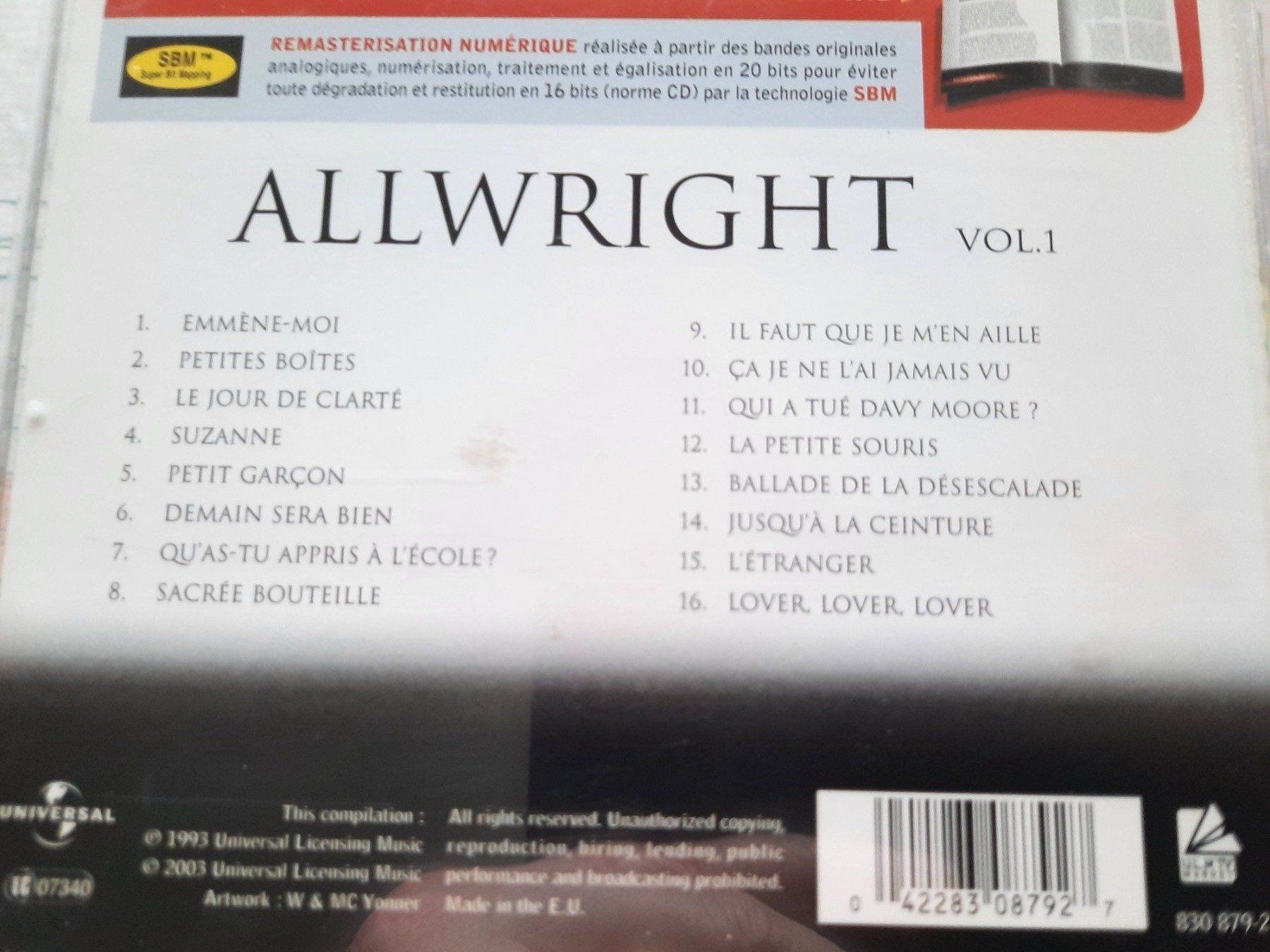 CD: Cd G. Allwright - Mastersérie – Usato da Pully venduto da bro_n52j 2