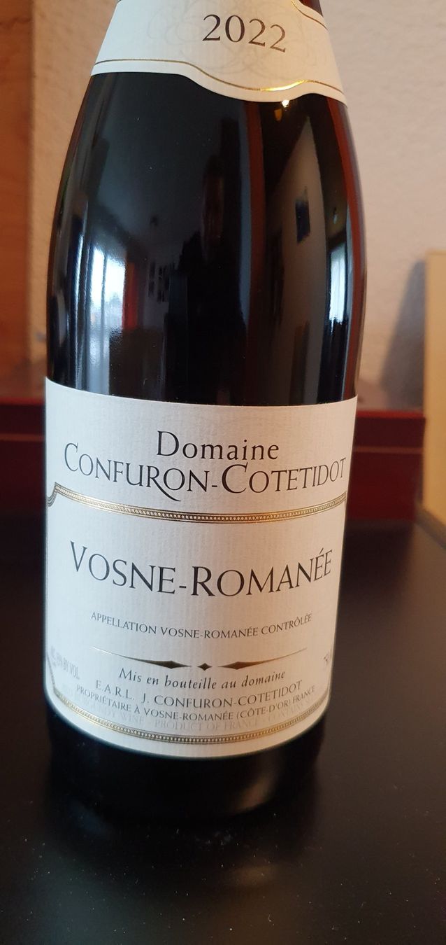 Vino: CONFURON-COTETIDOT - VOSNE-ROMANEE 2022 – Nuovo e nell'imballaggio originale da Lenzburg venduto da Reto013