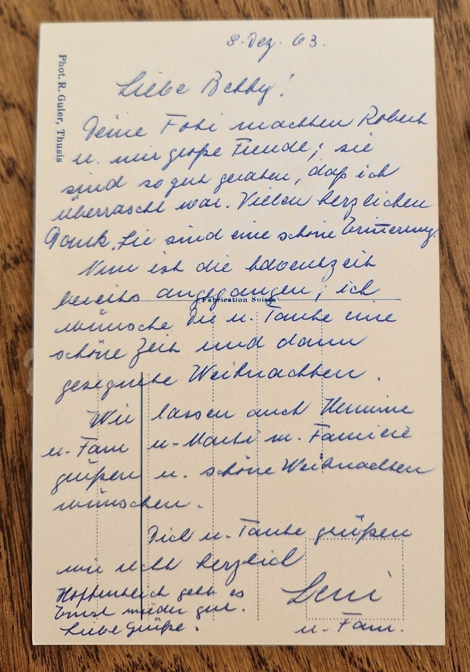 Cartoline postali: Luftkurort Tennen 1963 – Usato da Ebikon venduto da Donar50 1