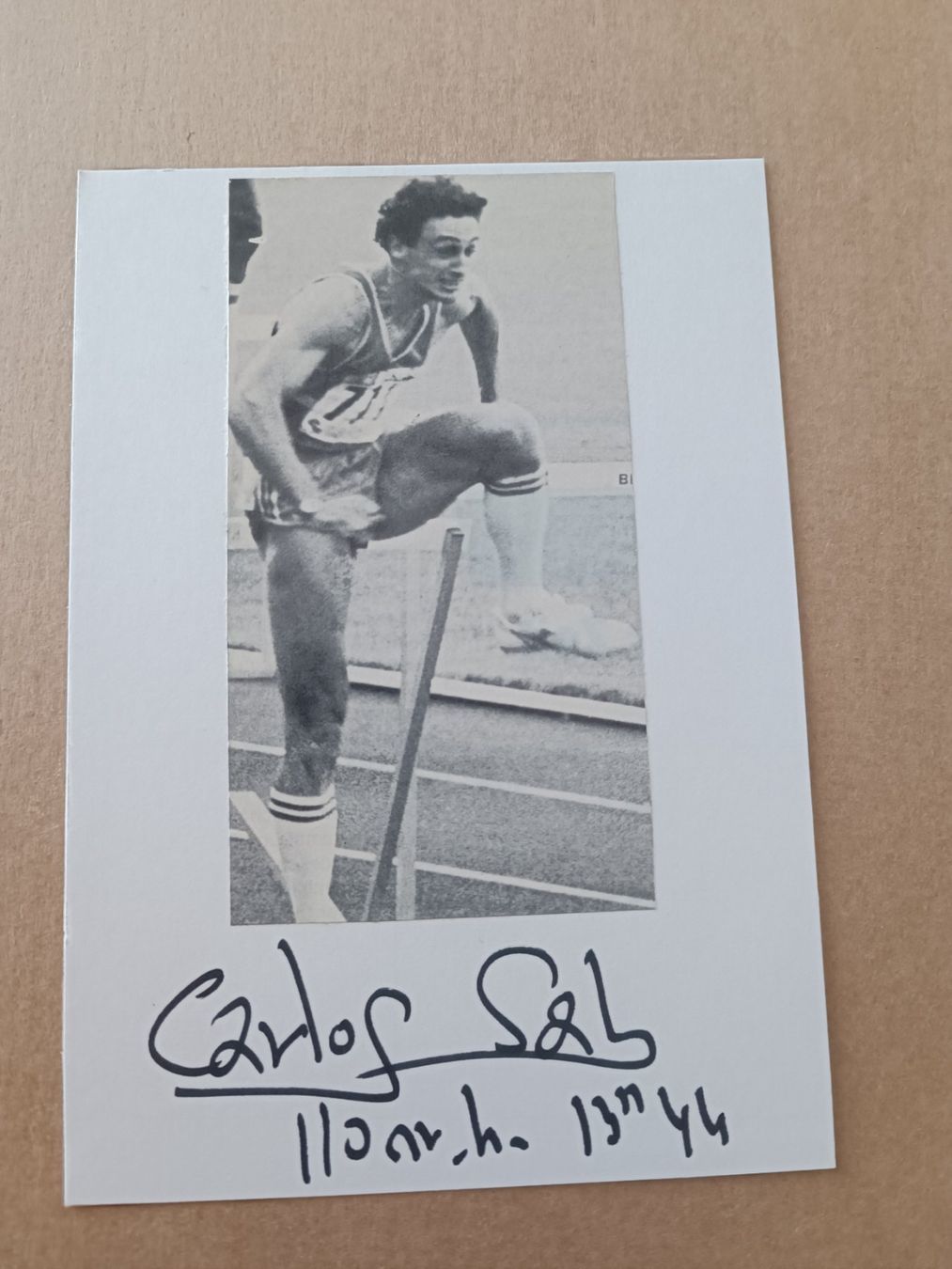 Autografi: Carlos Sala - Leichtathletik ESP - selten – Usato da Menziken venduto da Artographs