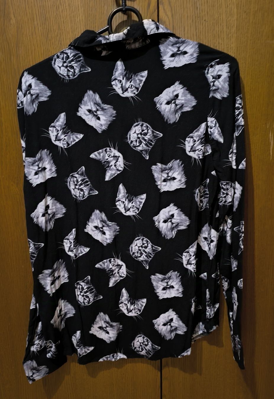 Camicette: Hemd / Bluse mit Katzenmuster - Gothic, Emo, Punk – Nuovo (secondo la descrizione) da Gettnau venduto da Immortal_ 1