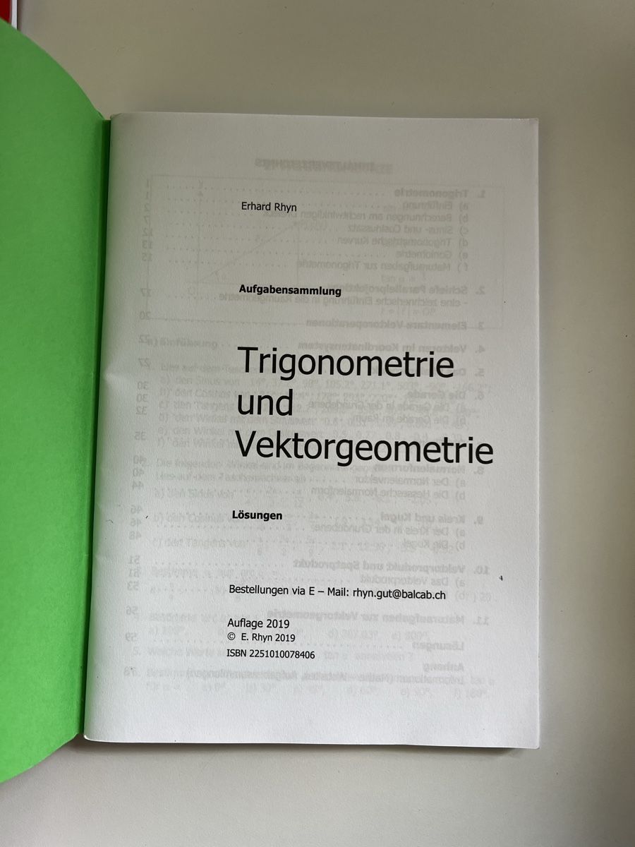 Libri: Erhard Rhyn Aufgabensammlungen – Nuovo (secondo la descrizione) da Reinach AG venduto da val_c26k 2