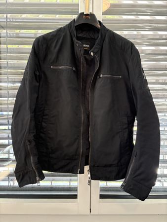 Hugo Boss MOTO JACKET WAXED CANVAS  Black - Size 48