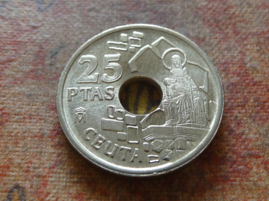 Alle Münzen: ESPAGNE  25  Pesetas  1998  Ceuta – Gebraucht aus Romanel-sur-Lausanne von Swift13 1