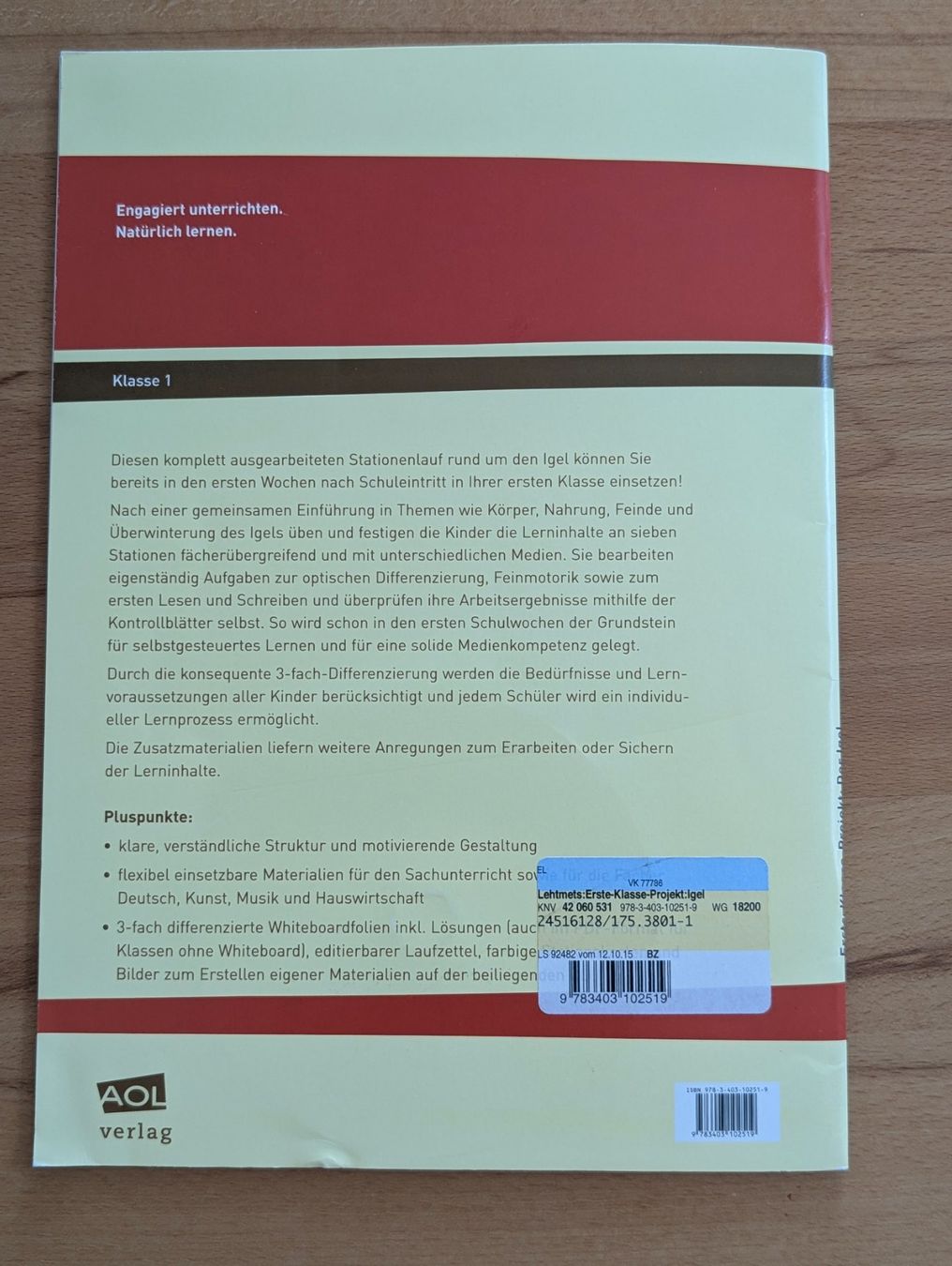Libri: Didaktisches Material: Der Igel Klasse 1 mit CD – Usato da Weite venduto da Nur63 7