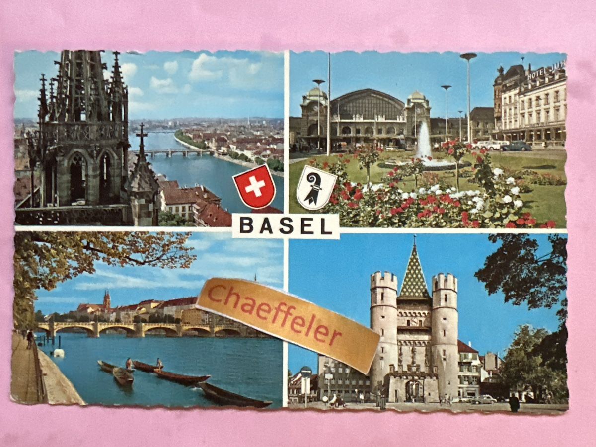 Cartoline postali: 1962 Basel – Usato da Zürich venduto da Chaeffeler