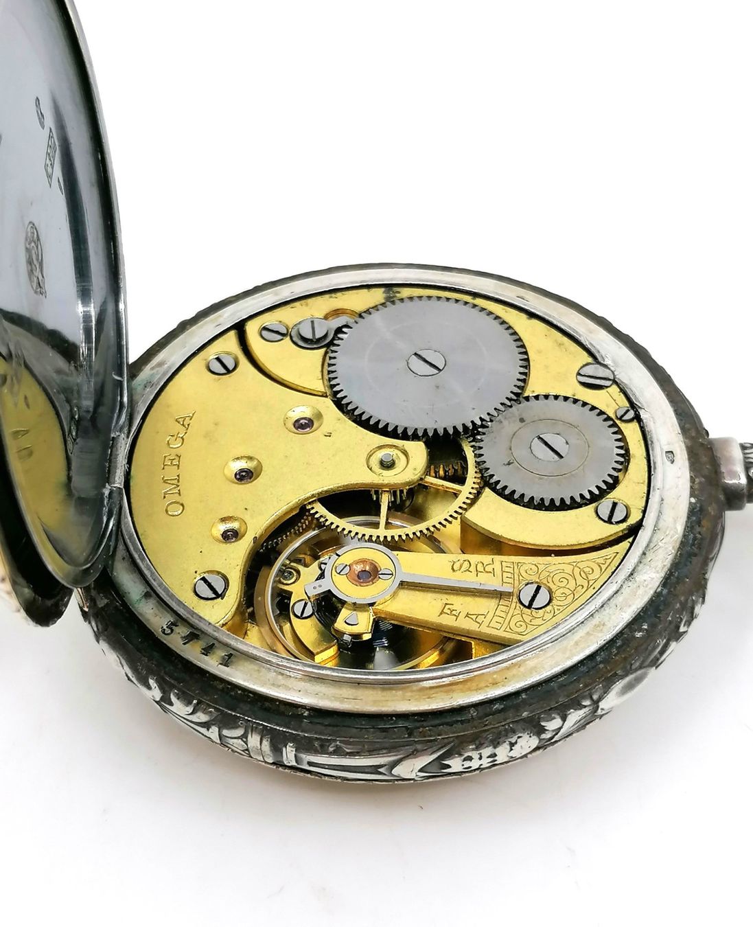 Omega Orologi: Omega Lépine Taschenuhr Silber Wanderer-Motiv – Usato da Reinach BL venduto da fliegenrolli 6
