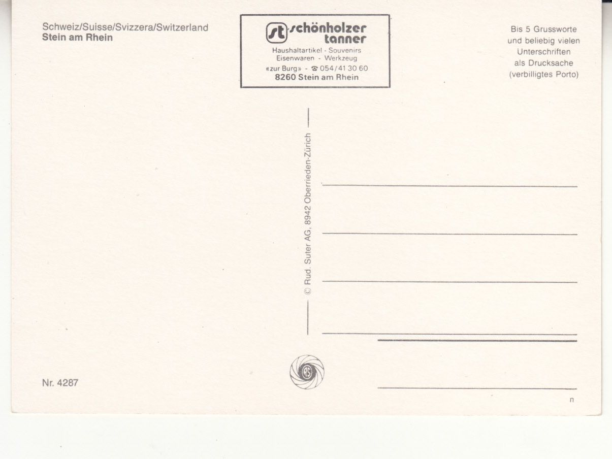 Cartes postales: Stein am Rhein ca. 1970 – D'occasion à Bürglen TG par StampGraf 1