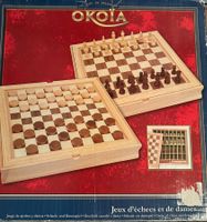 Schachbrett / 2-in1 Holz - Spielset