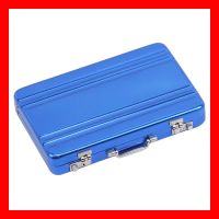 Mini Aktenkoffer f Visitenkarten BLAU Business Suitcase