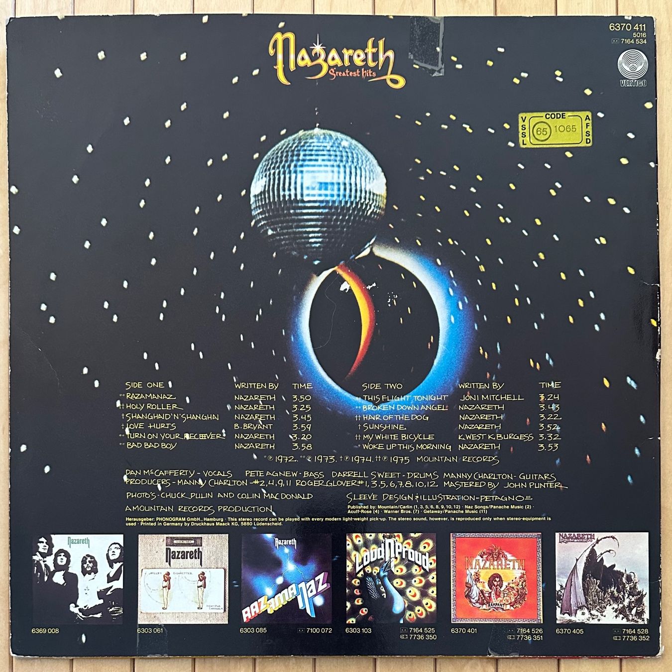 Dischi in vinile: LP - Nazareth - Greatest Hits – Usato da Breganzona venduto da Onairda75 1