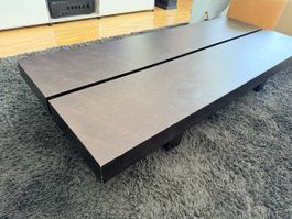 Couchtisch Holz dunkel gebraucht mit Spuren