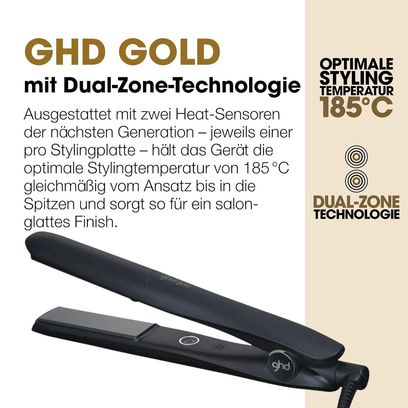 Prodotti per capelli: ghd Gold Haarglätter schwarz – Nuovo e nell'imballaggio originale da Bottighofen venduto da zaap 2