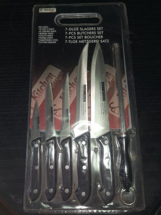 Ensemble De 3 Couteaux De Boucher En Acier De Solingen (allemagne