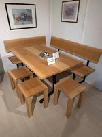 Tisch und Eckbank in Esche massiv