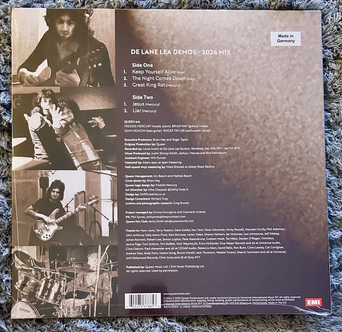 クイーン「De Lane Lea Demos: 2024 Mix」 DE LANE LEA DEMOS - 2024 MIX/QUEEN/クイーン/RSD 2025.04.12