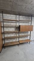 Mid Century Teleskop Regal mit Bar Schrank 200x230-320cm