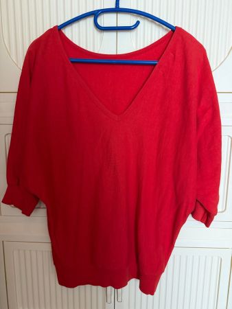 Damen Pullover College rot Grösse S