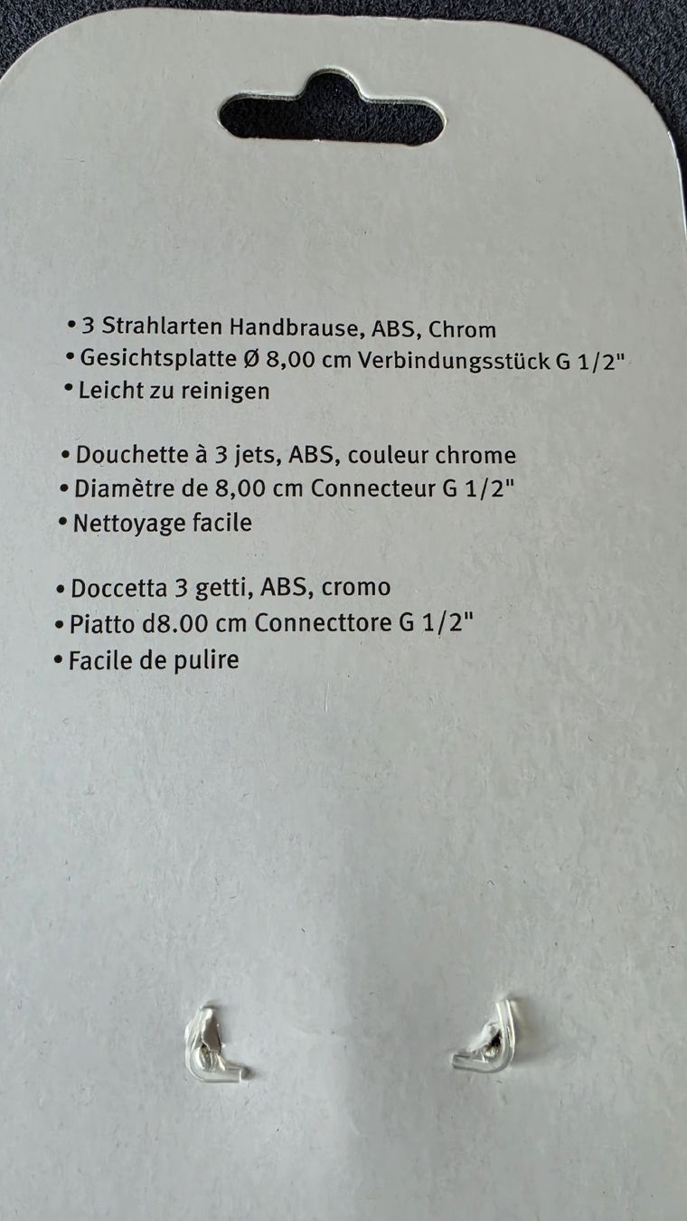 Soffioni doccia: Neue Handbrause mit 3 Strahlarten – Nuovo (secondo la descrizione) da Zürich venduto da Simon.w21 1