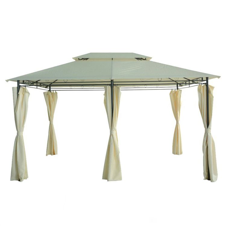 Gartenpavillon AMALIE 4 x 3 m beige Kaufen auf Ricardo