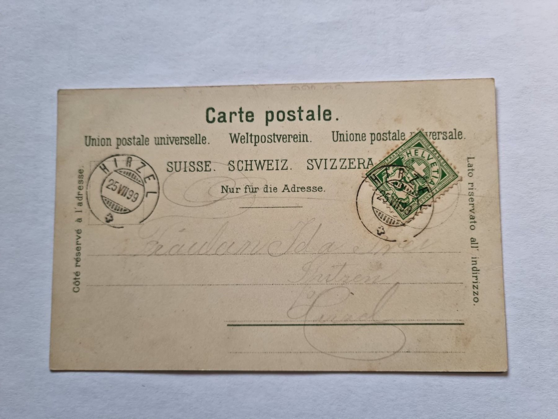 Cartoline postali: Horgen 1899 gelaufen Litho Top – Usato da Trachslau venduto da post35 1