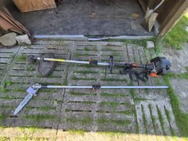 Kombigerät Fuxtec Trimmer und Kettensäge Benzin betrieben