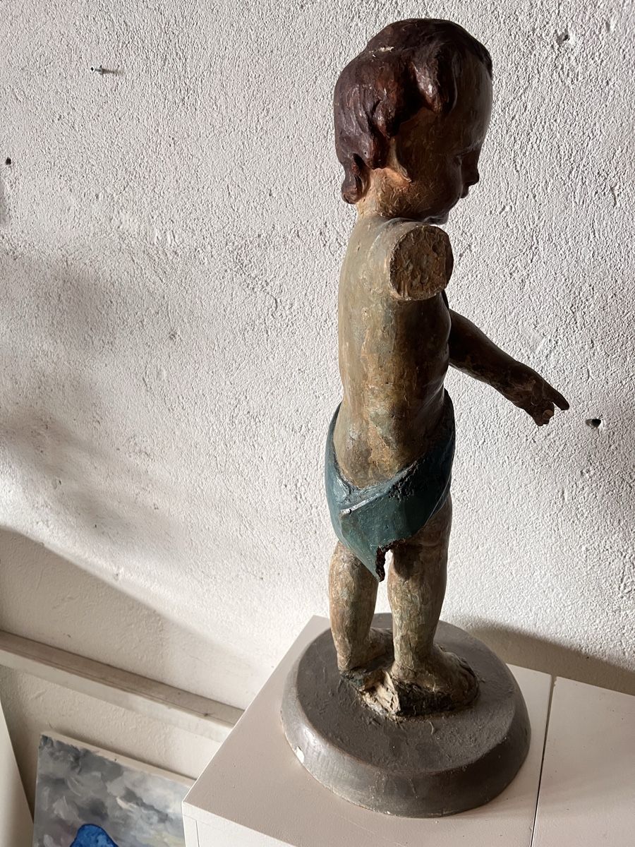 Skulpturen & Statuen: Chérubin putto bois polychrome 17/18 ème siècle – Gebraucht aus Vétroz von Chrisbad60 8