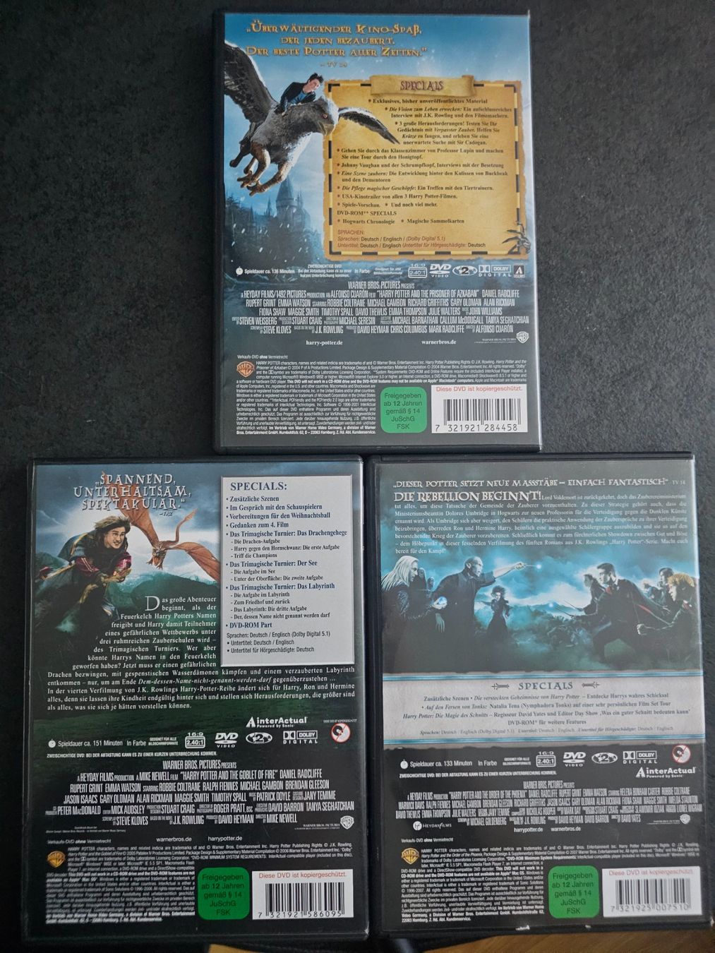 Alle DVDs: Harry Potter DVD Sammlung, Teil 3, 4 und 5 – Gebraucht aus Biberist von ShopSoltan 1