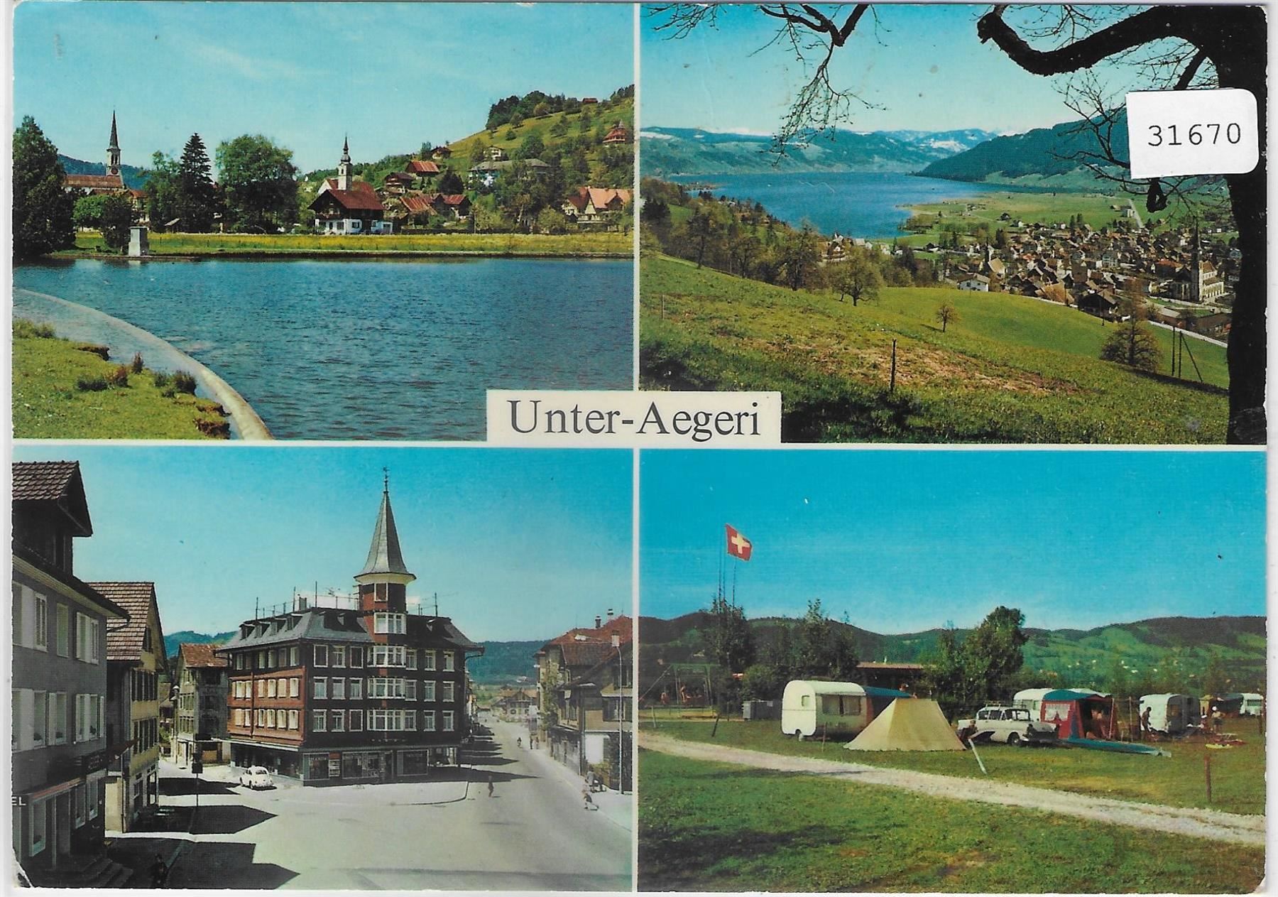 Cartoline postali: Unter-Aegeri Unterägeri - Multiview – Usato da Ettingen venduto da Kartenplanet