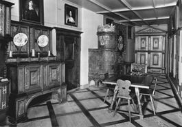 Alte Ansichtskarte Schloss Wildegg. Kleines Esszimmer