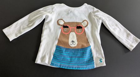 Langarmshirt von Tom Joule mit Bärenmotiv, Grösse 86