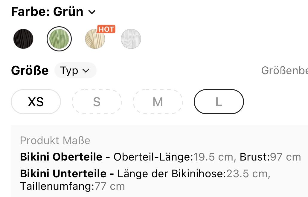 Shein Costumi da bagno & Bikini: SHEIN BIKINI-SET GRÖSSE L – Nuovo (secondo la descrizione) da Rorschacherberg venduto da drdupor 7