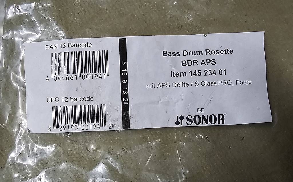 Strumenti musicali: Sonor Bass Drum Rosette – Usato da Waldstatt venduto da jocus08