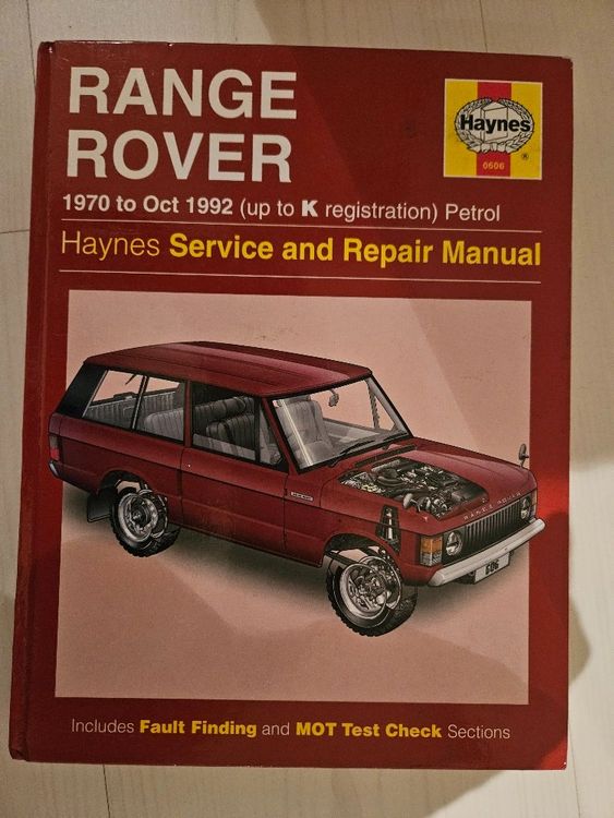Range Rover 1970 bis Oktober 1992 - Haynes Reparaturhandbuch (Gebraucht ...