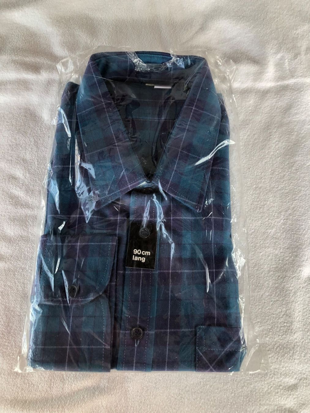 Camicie: Bauernhemd blau Gr.46 – Nuovo e nell'imballaggio originale da Schübelbach venduto da Dolly990_2