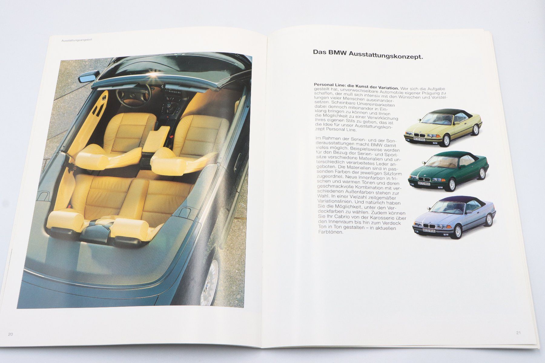 BMW Dokumente: BMW 3er Cabrios 1993 Prospekt – Gebraucht aus Bühl b.Aarberg von Collectorpassions 7