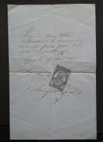 Frankreich 1877, Beleg mit Stempelmarke   speziell