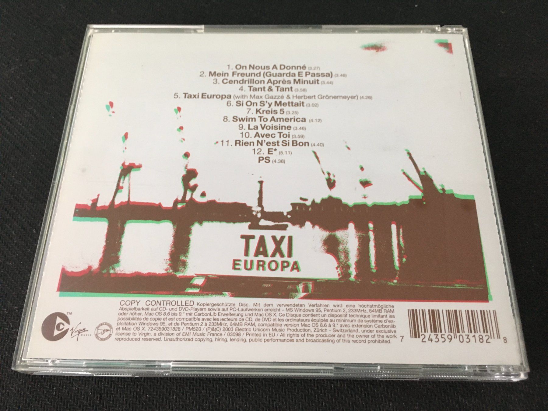 CDs: Stephan Eicher - Taxi Europa -CD- – Gebraucht aus St.Gallen von MedienJoe 2