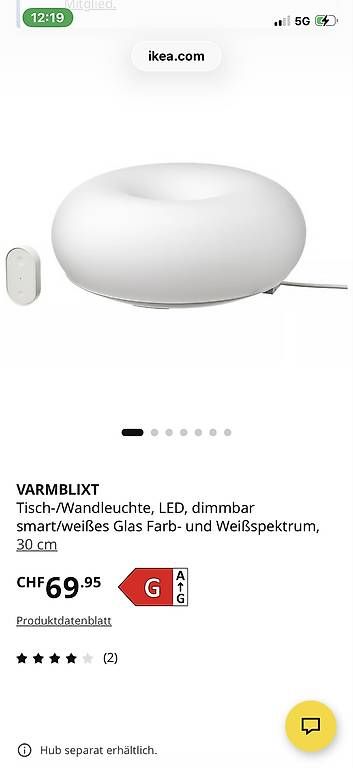 Ikea Lampade: Neu! Ikea varmblixt lampe – Nuovo (secondo la descrizione) da Dübendorf venduto da rocki07 4