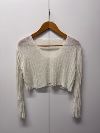 Sommerlicher Strickpullover, weiss, Gr. S, Top Zustand!