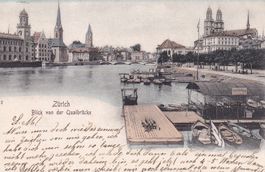 Zürich Blick von der Quaibrücke  1905