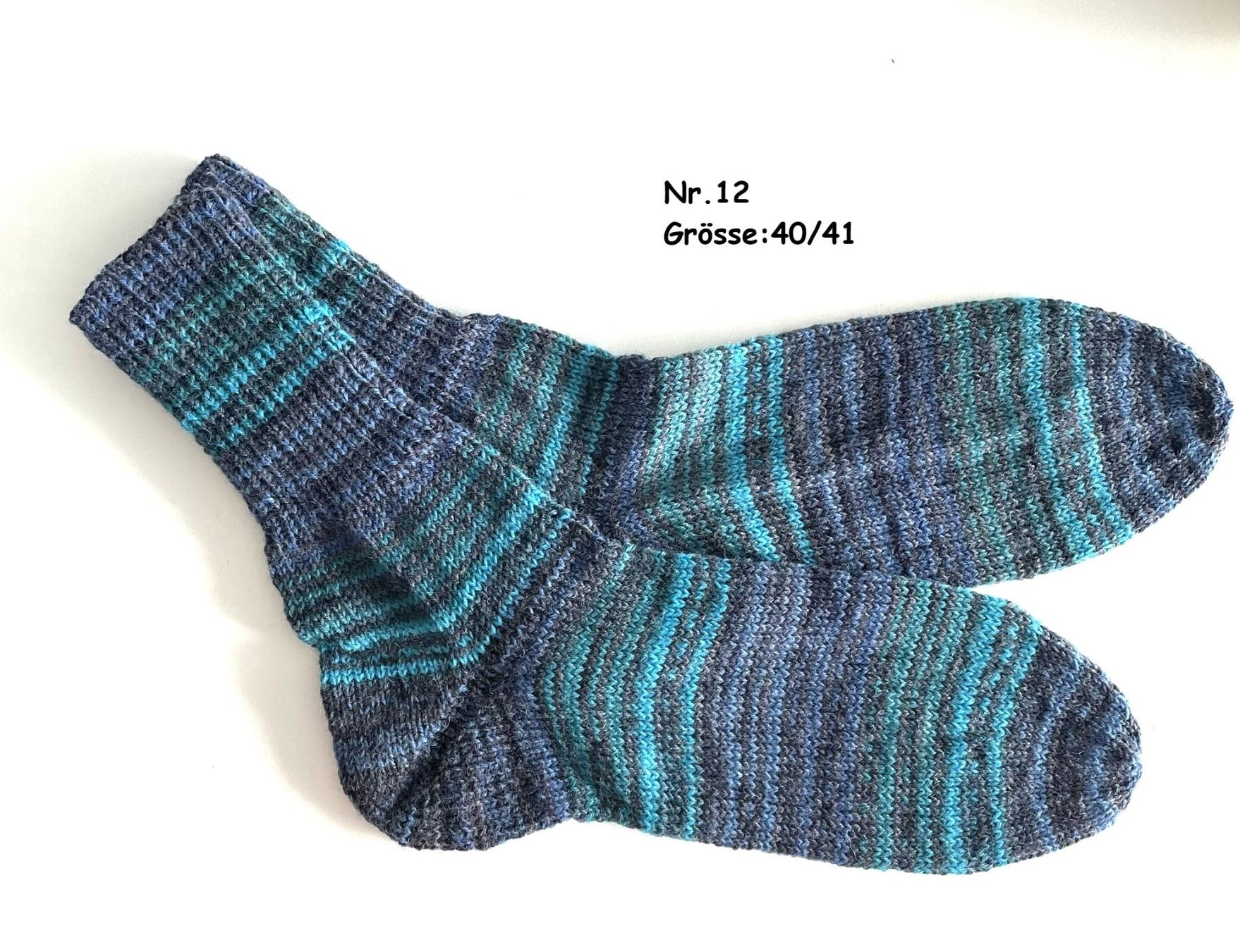 Calze: Socken handgestrickt   Gr.40/41   Nr.12 – Nuovo e nell'imballaggio originale da Täuffelen venduto da wollness