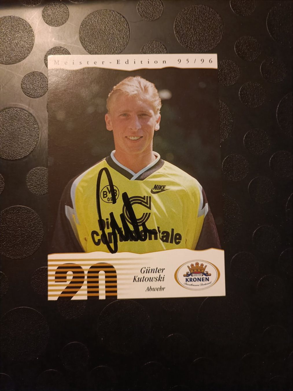 Autografi: Günter Kutowski - BVB 95/96- Borussia Dortmund – Usato da Menziken venduto da Artographs