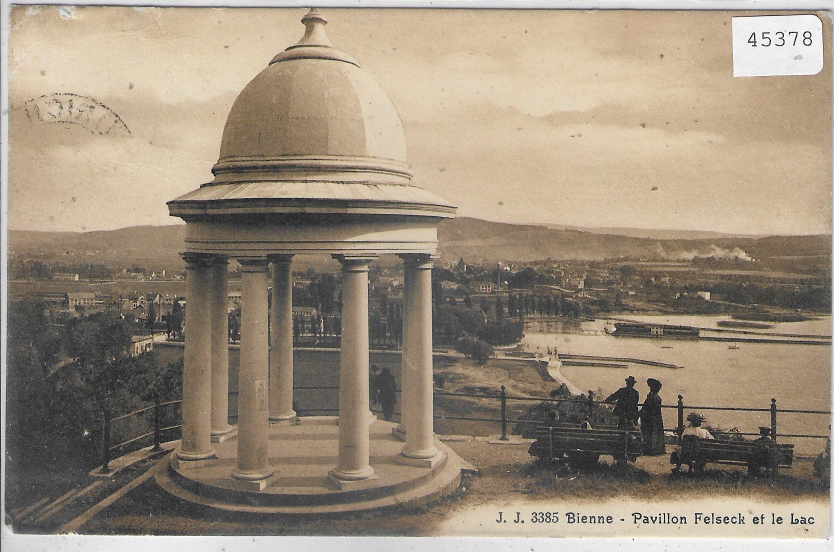 Cartoline postali: Biel-Bienne - Pavillon Felseck et le Lac – Usato da Ettingen venduto da Kartenplanet