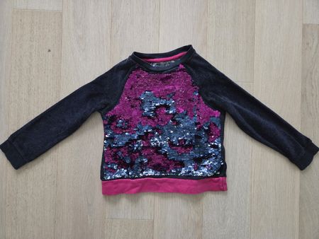 Desigual Pulli mit Pailletten, Gr. 3/4, etwas verwaschen