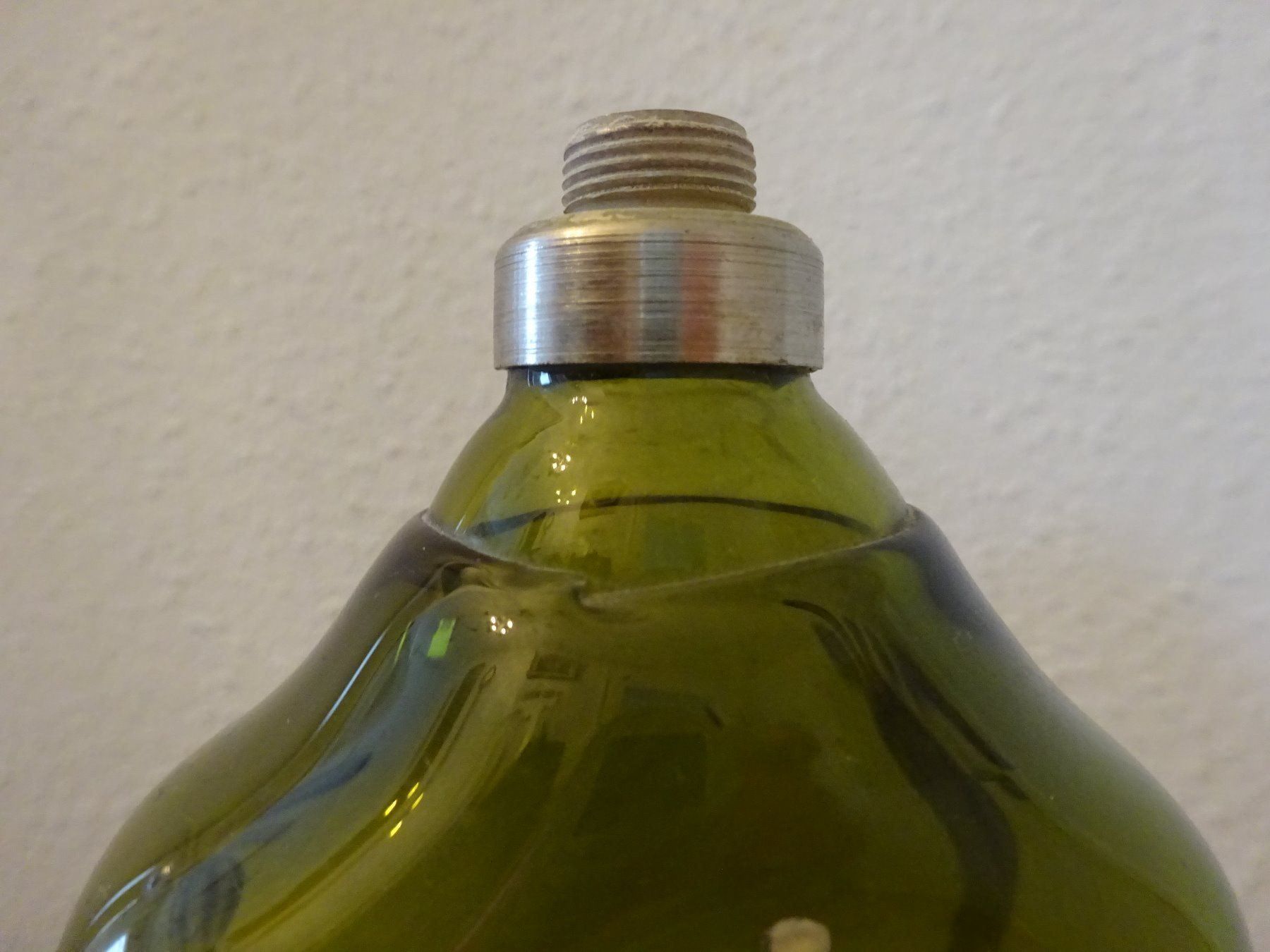 Bottiglie: Vierkantflasche Waldglas mit Zinndeckel – Usato da Esslingen venduto da eintagammeer 5