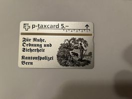 PTT p-taxcard 5.- Kantonspolizei Bern alte Version
