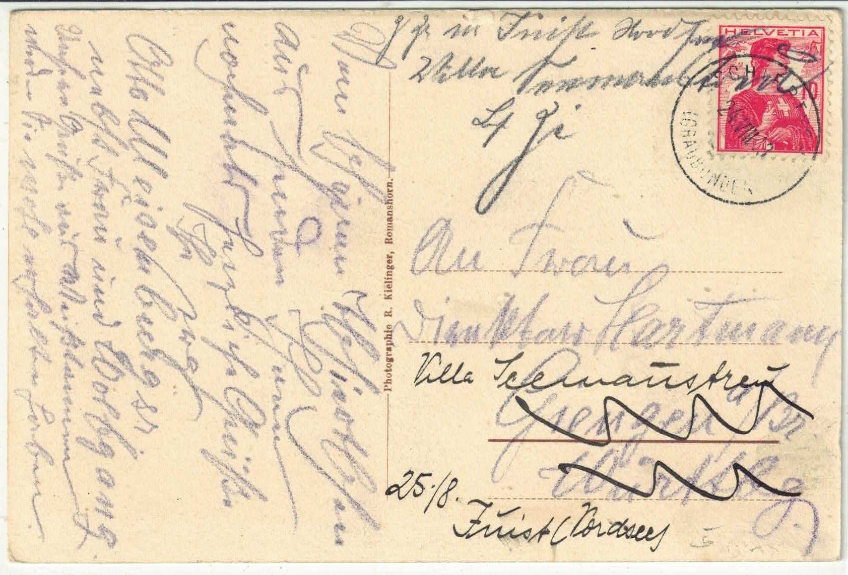 Cartoline postali: Tschiertschen - Generalansicht – Usato da Ettingen venduto da Kartenplanet 1