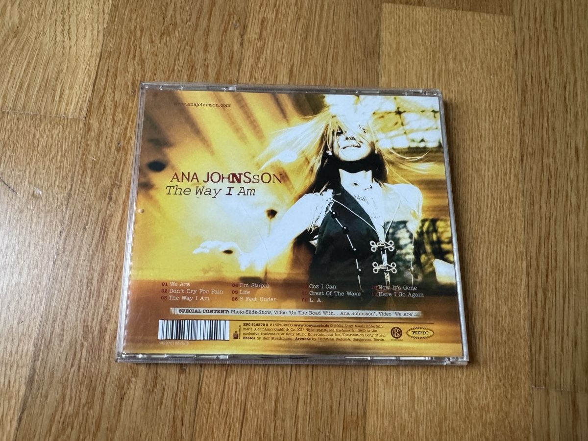 CD: Ana Johnsson The Way I Am CD – Usato da Zürich venduto da wtpooh 1