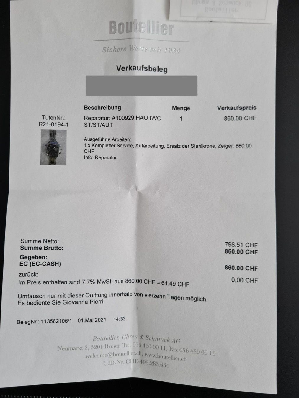 IWC Orologi: IWC Doppelchronograph IW371319 Ref. 3713 – Usato da Dättwil AG venduto da Fope60 8